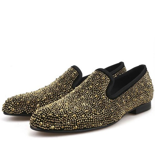 bedazzled mens loafers